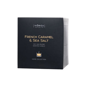 Lumânare parfumată din ceară de soia “Caramelă Franceză & Sare de Mare”