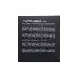 Lumânare parfumată din ceară de soia “Portocală Roză & Bergamot”