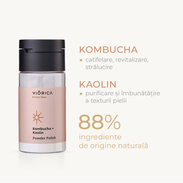 Pudră purificatoare Kombucha + Kaolin, Perfect Glow - Viorica Cosmetic MD