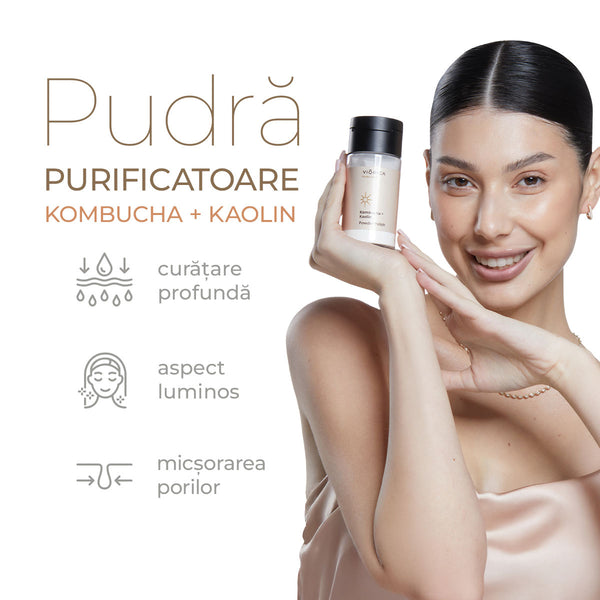 Pudră purificatoare Kombucha + Kaolin, Perfect Glow - Viorica Cosmetic MD