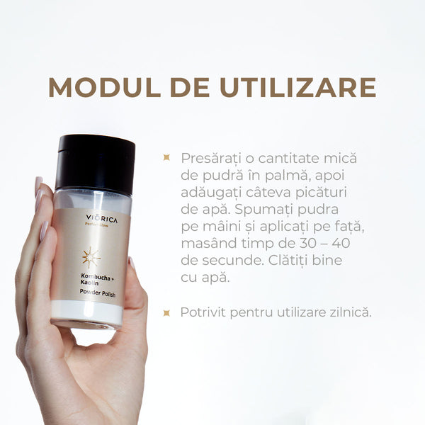 Pudră purificatoare Kombucha + Kaolin, Perfect Glow - Viorica Cosmetic MD