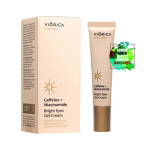 Gel-сremă contur ochi pentru luminozitate Cafeină + Niacinamidă, Perfect Glow