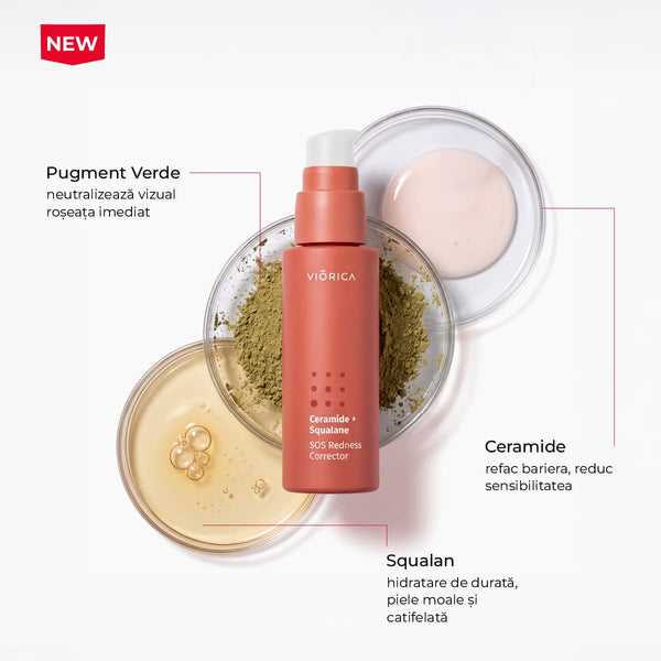 SOS Corector de roșeață Ceramide + Squalan