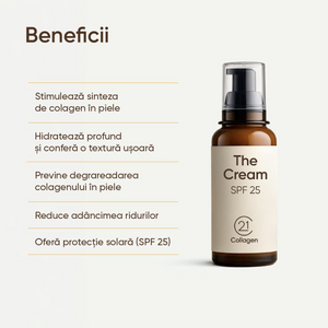 Crema de zi anti-rid 21Collagen SPF 25: beneficii