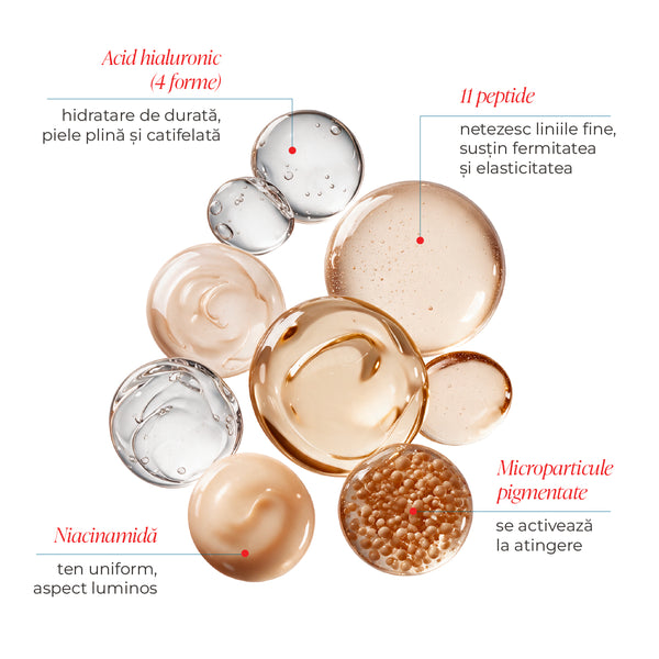 Cremă hidratantă nuanțatoare cu acid hialuronic HydroBiotic