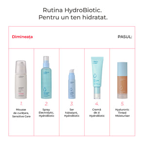 Cremă hidratantă nuanțatoare cu acid hialuronic HydroBiotic