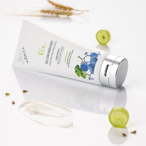 Balsam hidratant păr Viorica Vie, tub alb-silver, extracte naturale, vedere laterală.