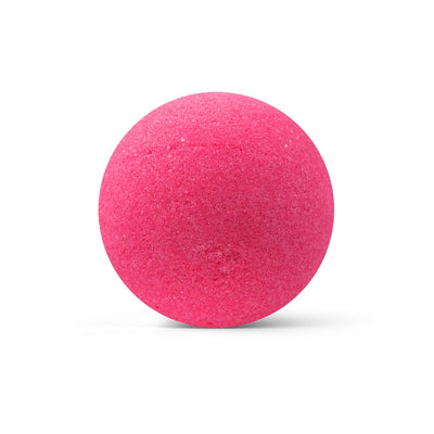 Bilă de baie efervescentă vișinie, 98% ingrediente naturale, realizată manual.