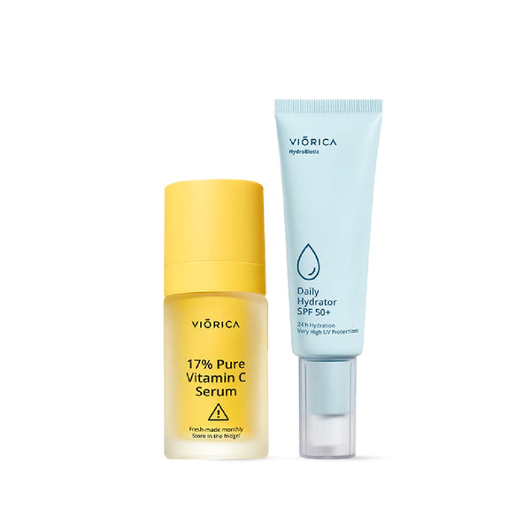 Набор: крем HydroBiotic SPF 50 и сыворотка с 17% витамина C