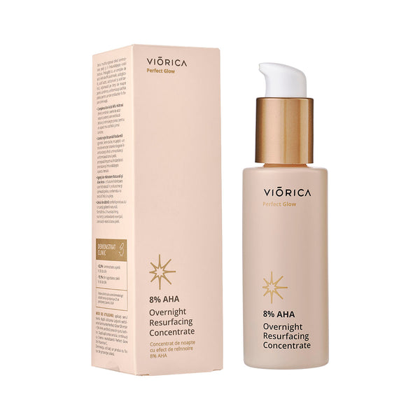Concentrat de noapte cu efect de reînnoire 8% AHA, Perfect Glow - Viorica Cosmetic MD