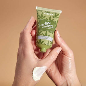 Cremă de Viorica Cosmetic mâini cu 15 Unt de Canabis Cremă de mâini cu textură
