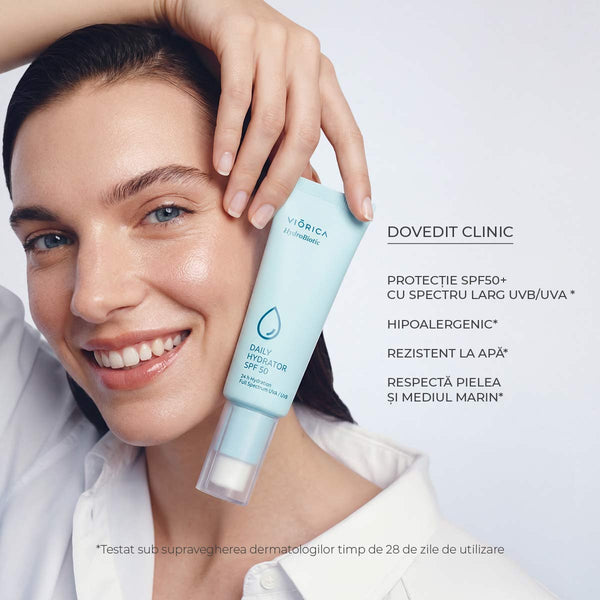 Cremă de Viorica Cosmetic zi Hidroprotectoare SPF 50, HydroBiotic