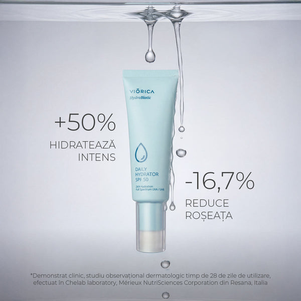 Cremă de Viorica Cosmetic zi Hidroprotectoare SPF 50, HydroBiotic