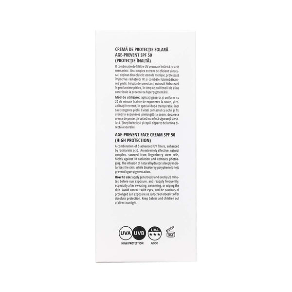 Cremă de Protecție Solară Age-Prevent Spf 50, Viorica Solar - Viorica Cosmetic MD