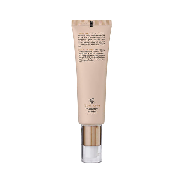 Cremă hidratantă și iluminantă cu protecție minerală SPF 50 Ginseng + Cafeină, Perfect Glow - Viorica Cosmetic MD