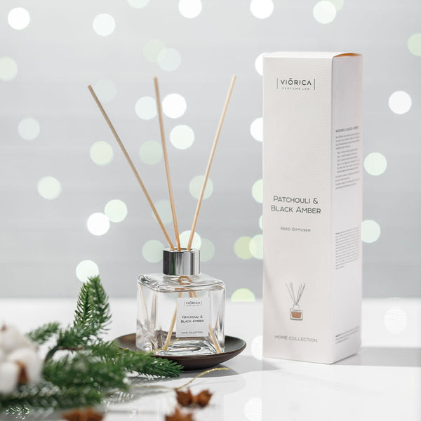 Difuzor de parfum PATCHOULI & CHIHLIMBAR NEGRU - Viorica Cosmetic MD