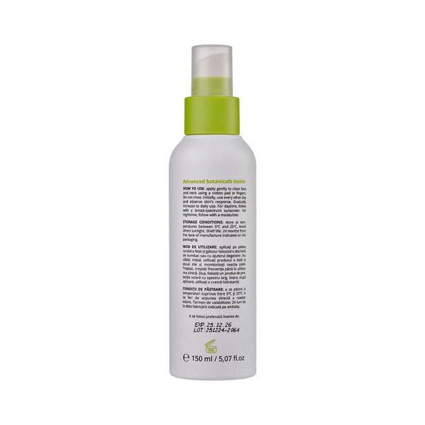 Sticlă esență retexturizantă peptide și 2% BHA, 150 ml, cu etichetă verde și text negru.