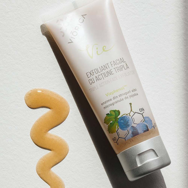 Exfoliant facial Viorica Cosmetic cu acțiune triplă, Viorica Vie