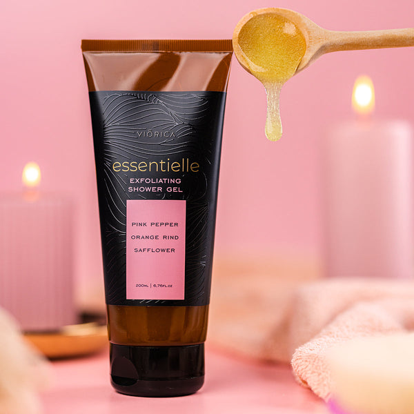 Gel de duș exfoliant Viorica Essentielle - Viorica Cosmetic MD