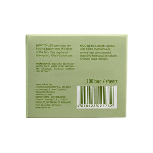 Hârtii matifiante cu ceai verde, refil - Viorica Cosmetic MD