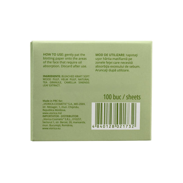 Hârtii matifiante cu ceai verde, refil - Viorica Cosmetic MD