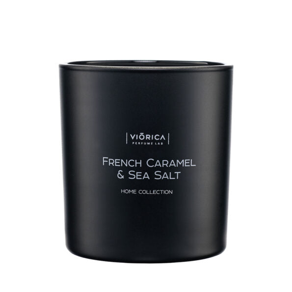 Lumânare parfumată din ceară de soia “Caramelă Franceză & Sare de Mare” - Viorica Cosmetic MD