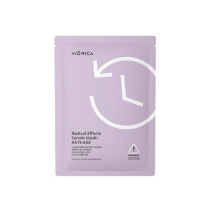 Mască-ser anti-age bio-celuloză, mov, cu extract muguri floarea soarelui și ceai verde.