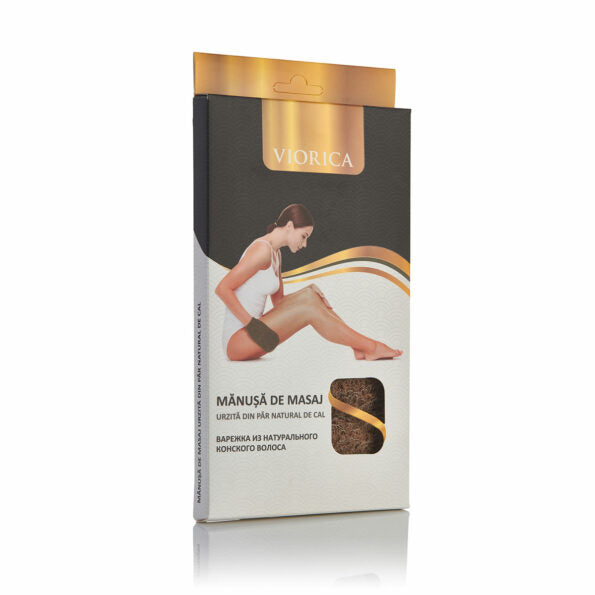 Mănușa de masaj urzită din păr natural de cal - Viorica Cosmetic MD