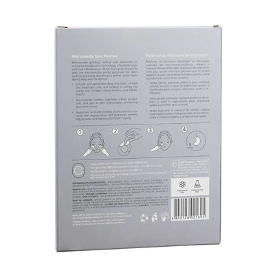 Cutie gri A0 pentru patch-uri cu micro-ace, acid hialuronic, 9 bucăți.