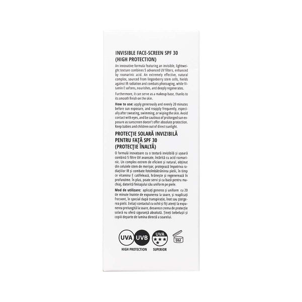 Protecţie Solară Invizibilă pentru faţă Spf 30, Viorica Solar - Viorica Cosmetic MD
