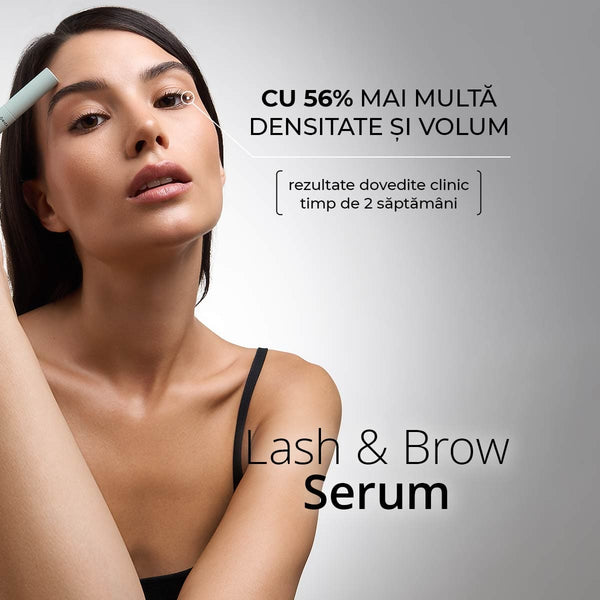 Ser pentru gene și sprâncene Viorica, tub albastru deschis, rezultate clinice rapide.