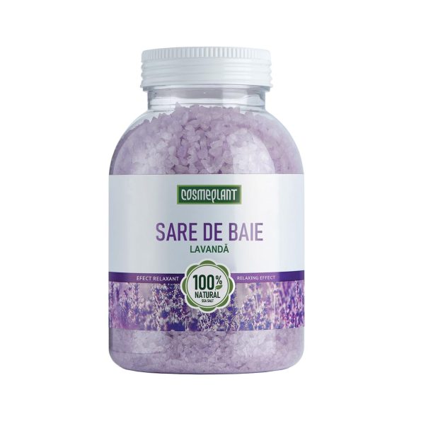 Sare de Baie cu Extract și Ulei Esențial de Lavandă - Viorica Cosmetic MD