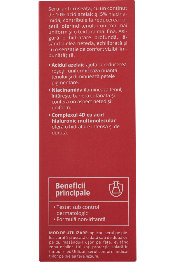 Ser anti-roşeaţă 10% Acid Azelaic + 5% Niacinamidă