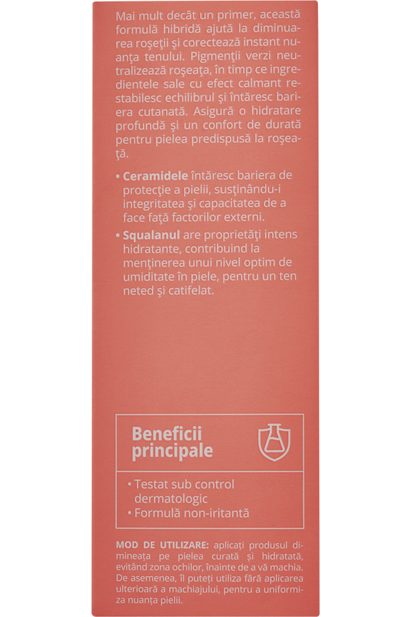 SOS Corector de roșeață Ceramide + Squalan