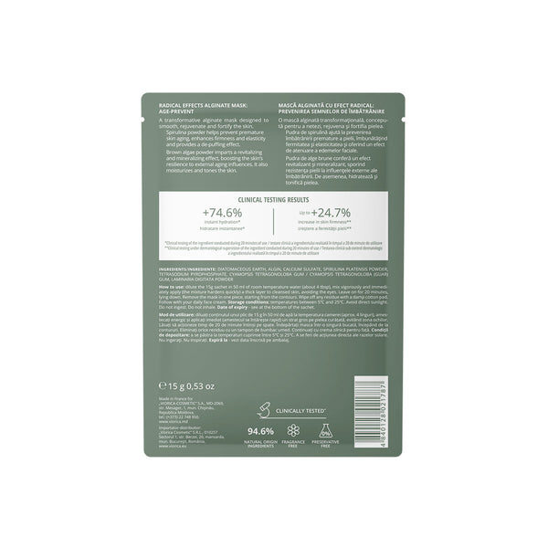 Mască alginată cu efect radical: prevenirea semnelor de îmbătrânire - Viorica Cosmetic MD