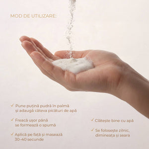 Pudră purificatoare Ovăz Organic + Papain, Perfect Glow