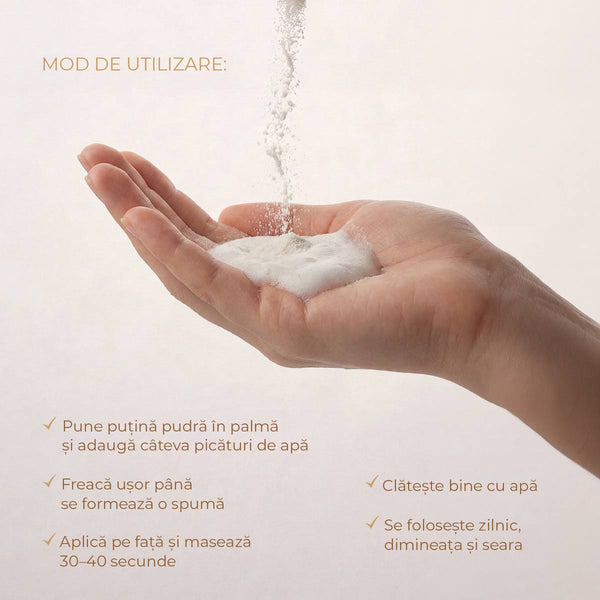 Pudră purificatoare Ovăz Organic + Papain, Perfect Glow