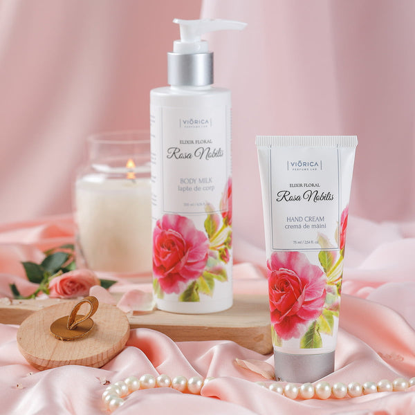 Set pentru corp „Elixir Floral Rosa Nobilis” - Viorica Cosmetic MD
