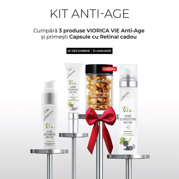 Rutina completă Viorica Vie Anti-Age + Ser Capsule Cadou